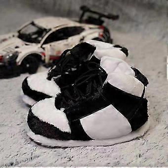 Home Women's & Men's Winter Plush Slippers - Cute Cartoon Animal Pattern with Soft Foam & Cotton