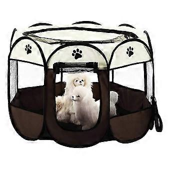 8 Panel Mesh House Foldable Pet Tent for Dogs Cats Rabbits