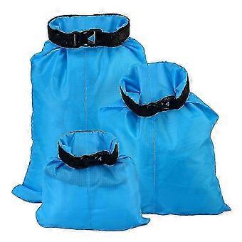 3pcs Waterproof Dry Bag compatible with Camping, Boating, Kayaking & Fishing - Lightweight & Durable (Blue)