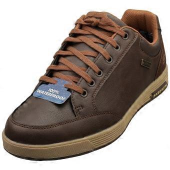 Skechers Cavell Waterproof Mens Casual Trainers in Chocolate