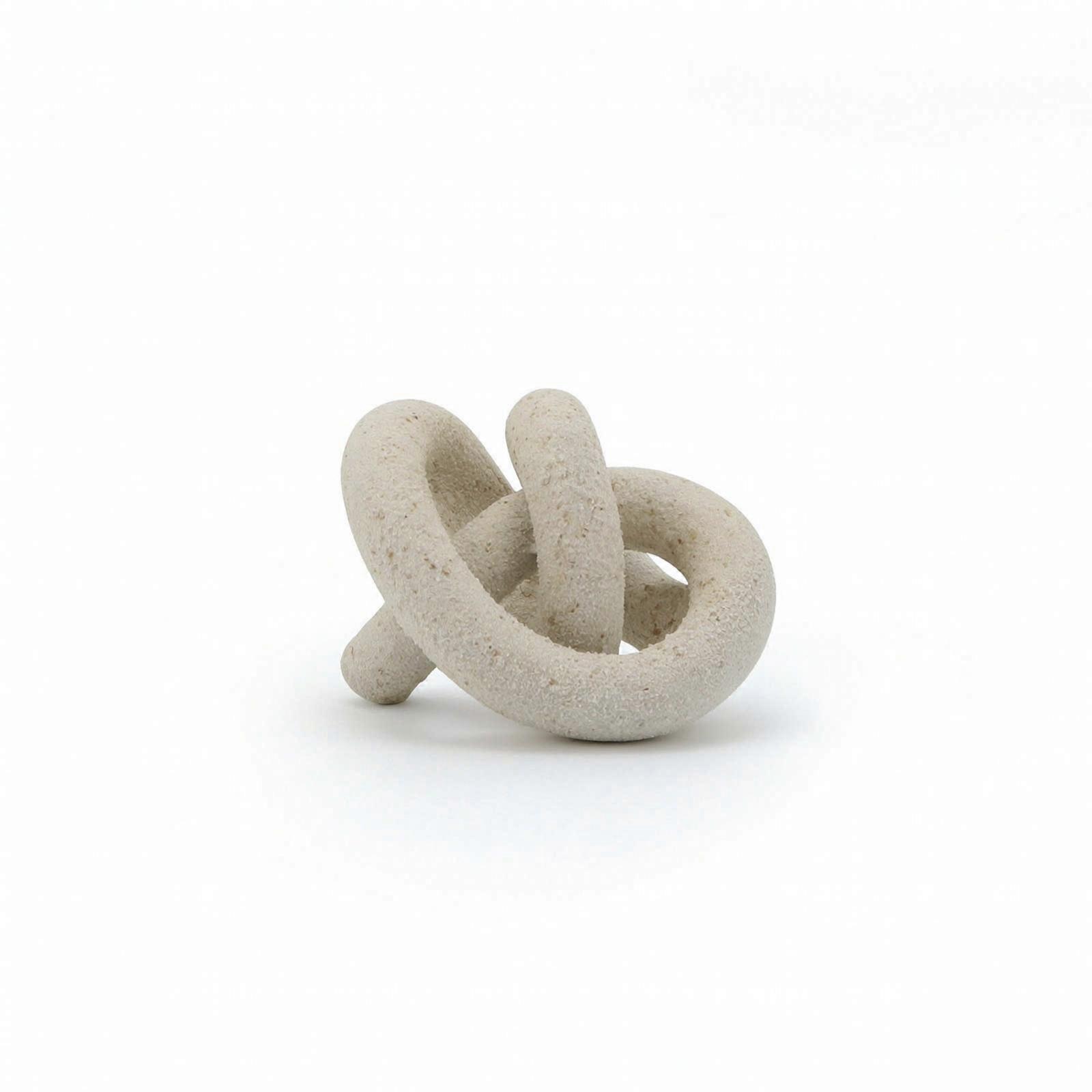 Sculpture with Interlocking Loop Textured Tabletop Statue Modern for Minimalists