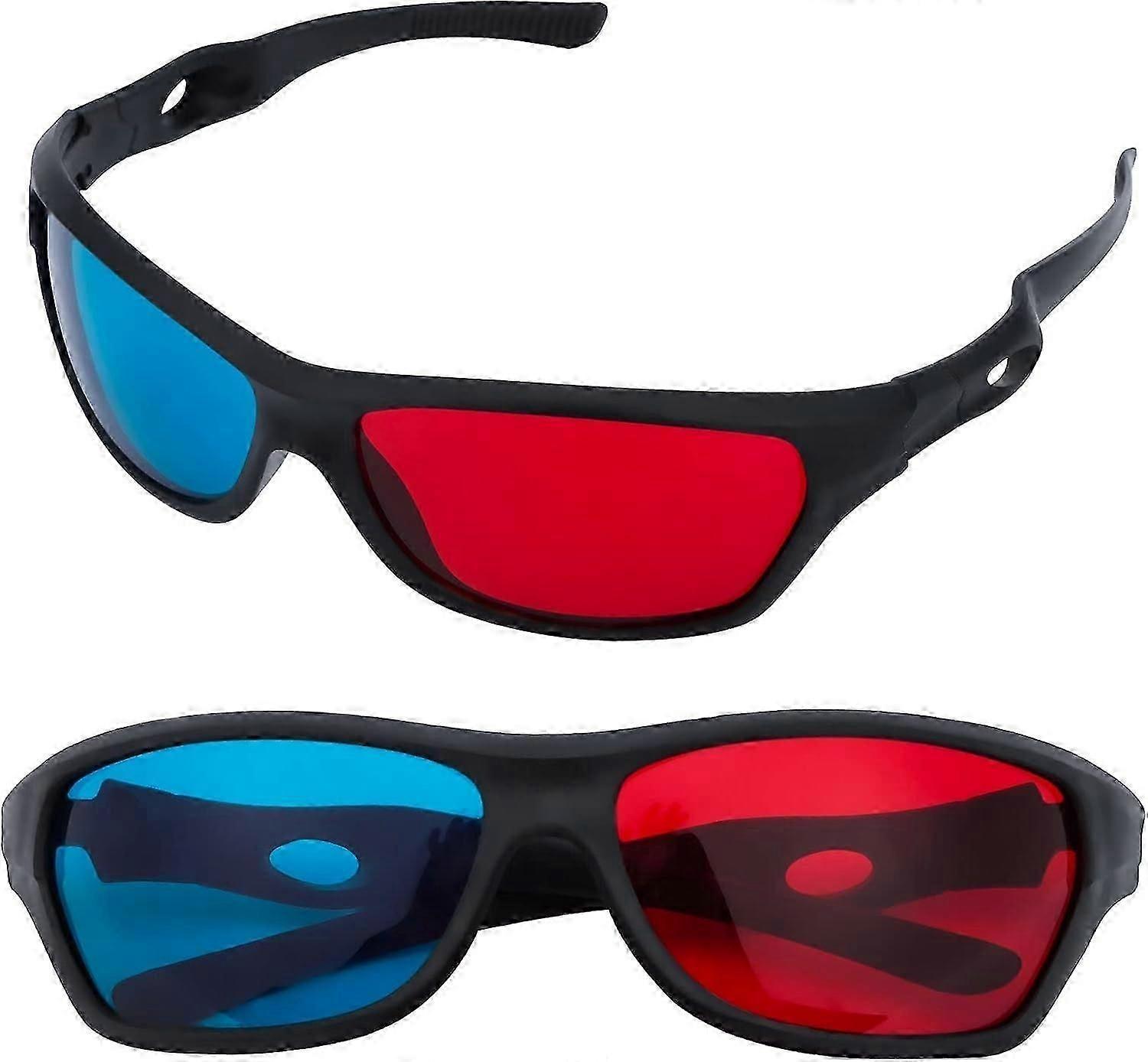 Black Frame Red-Cyan 3D Glasses