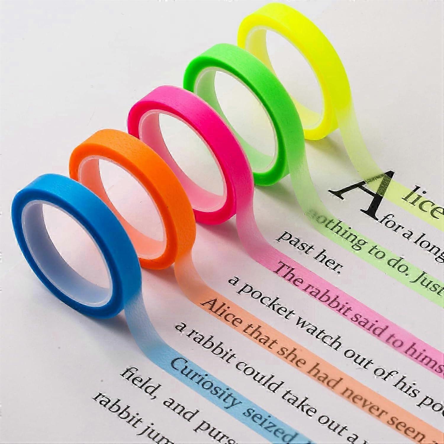 5-Colour Removable Neon Highlighter Tape Pack