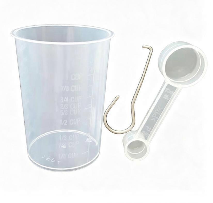300ml Measuring Cup & Spoon & Paddle Removal Hook 3-Piece Accessory Kit for Bread Maker Machine