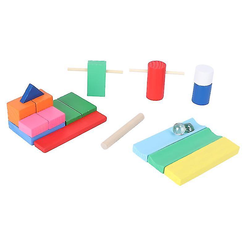 3X2cm Assorted Color Science & Exploration Sets 1 Set Wooden Domino Institution Accessories Organ Bl
