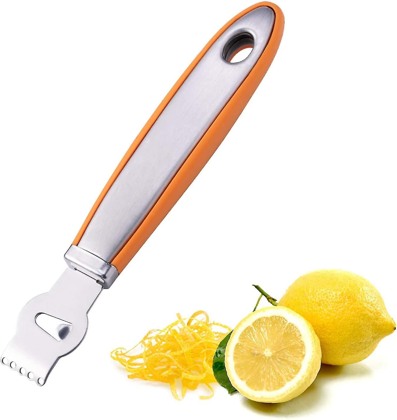 Lemon Zester Tool For Kitchen - Citrus Zester Tool With Channel Knife,orange Zester Grater With Handle,citrus Peeler For Cocktails