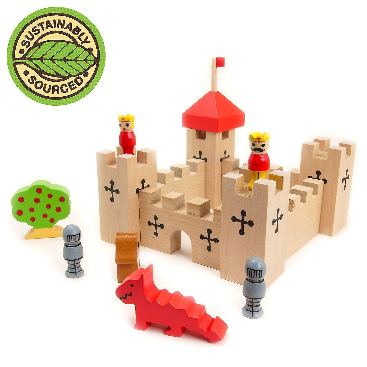 Hölzernes Schloss Spielset