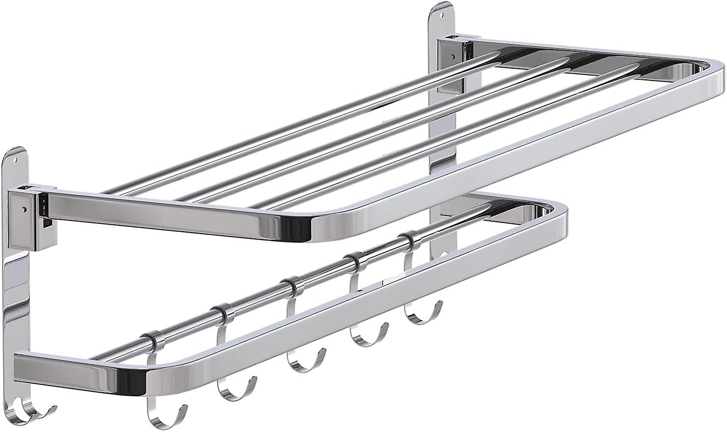 24 inch towel rack with towel bar and hooks