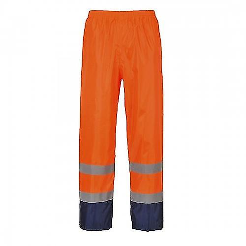 Portwest Mens Classic Contrast Hi-Vis Rain Trousers