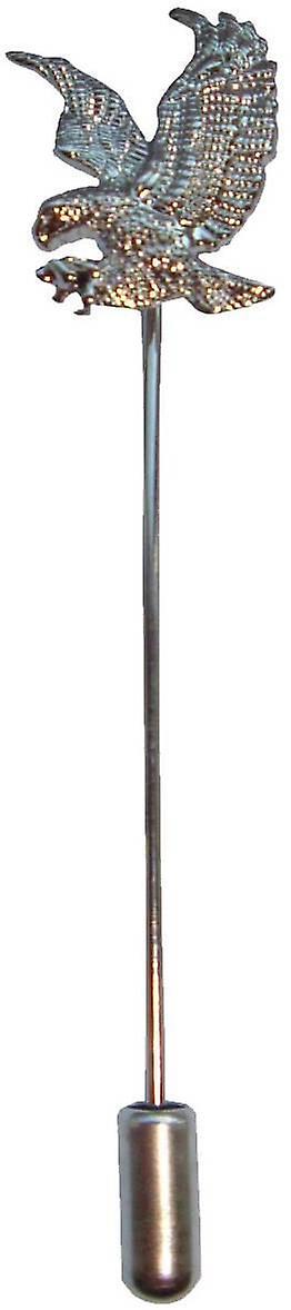 Bassin and Brown Eagle Lapel Pin - Silver