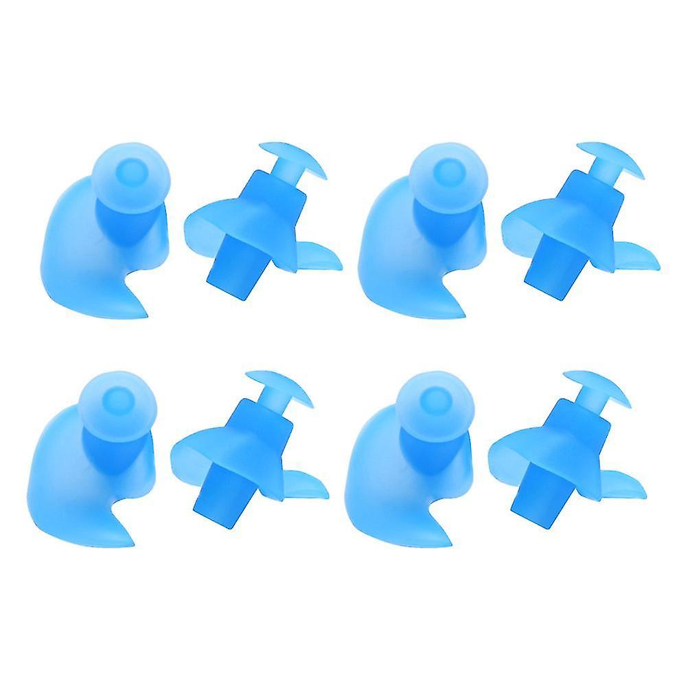8pcs/4set Silicone Earplugs Practical Waterproof Noise Reduction Protection Earplugs For Learning Di