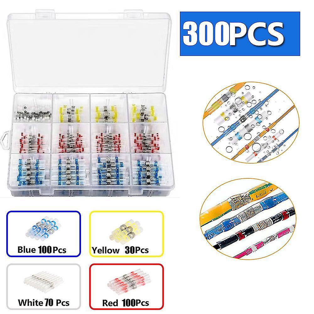 3000pcs Waterproof Heat Shrink Butt Crimp Terminals Solder Seal Electrical Wire Cable Splice Kit Wit