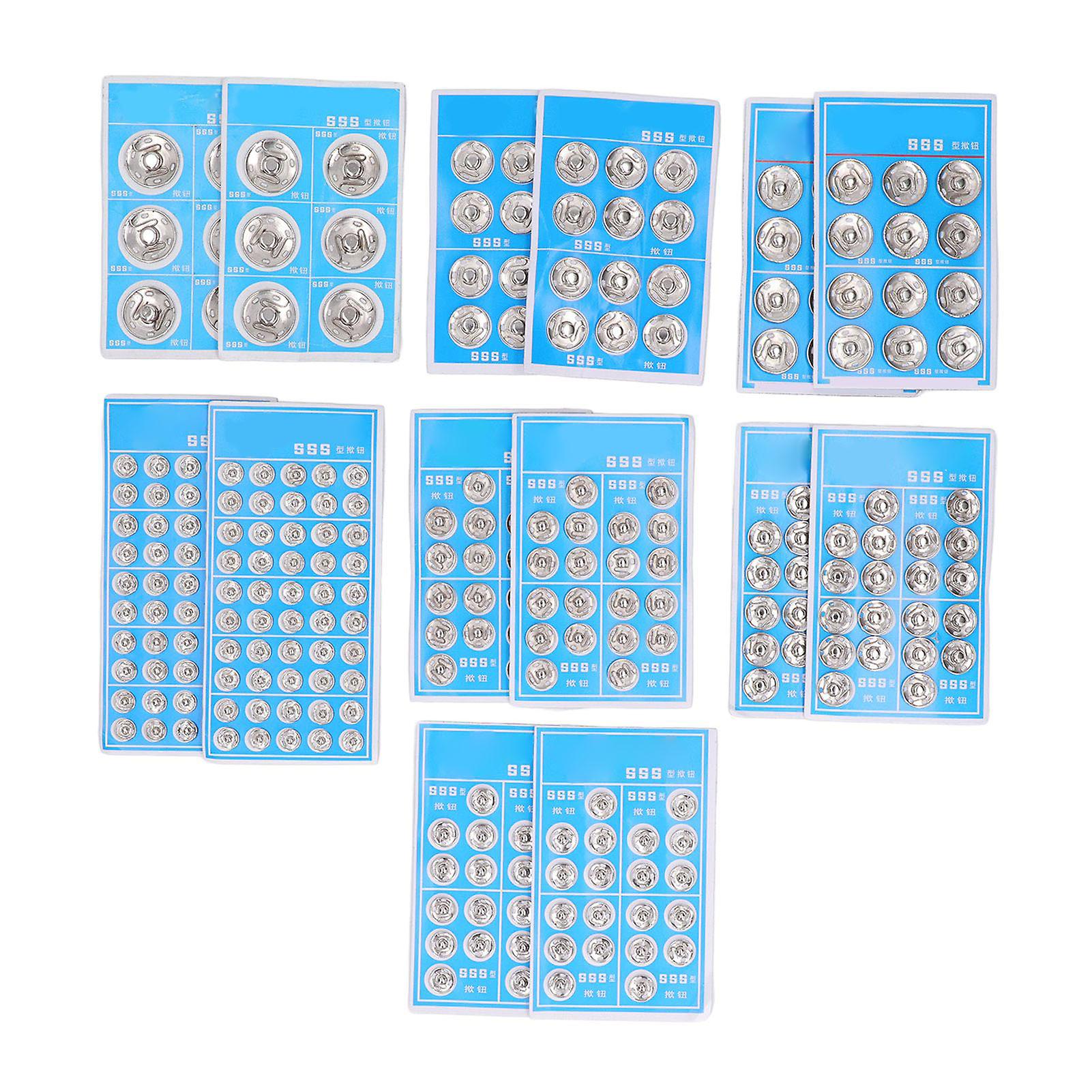 Plates, Snap Buttons, Silver White, Metal