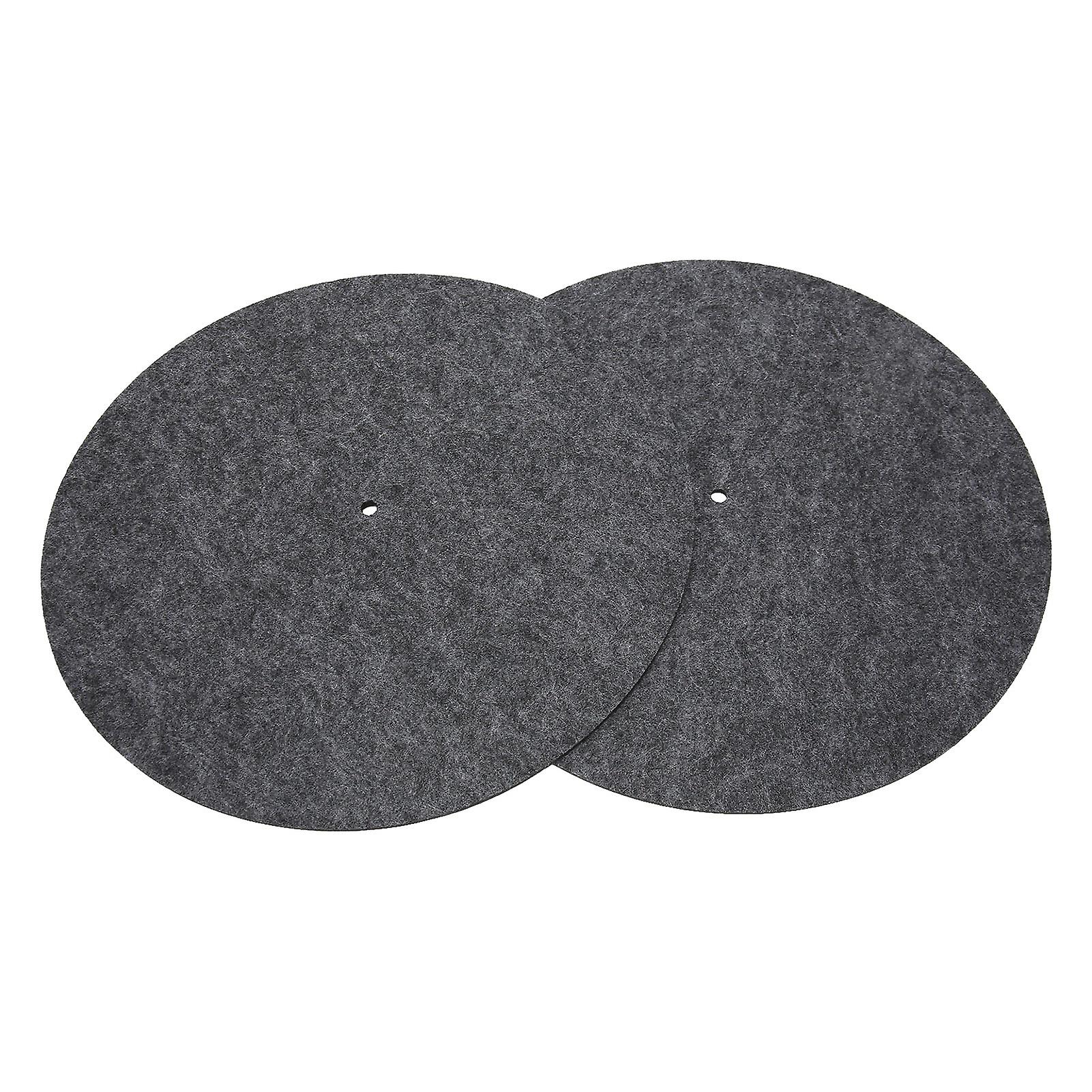 Vinyl Turntable Record Pad Prevent Static Reduce Vibration Soft LP Vinyl Record Player Slipmat 2pcs 