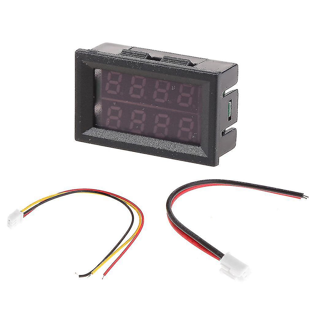 0.28" Digital Dc 200v 10a Voltmeter Ammeter 4 Digit 5 Wire Voltage Current Meter