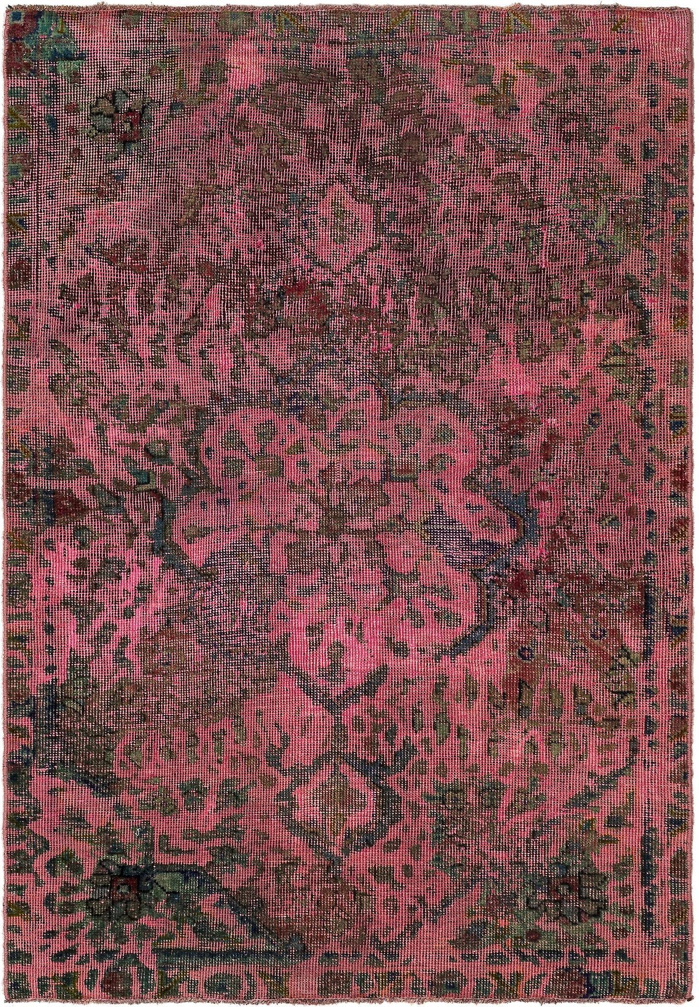 Hadorn 复古皇家 90x140 带粉红色手工制作的 Persien 地毯