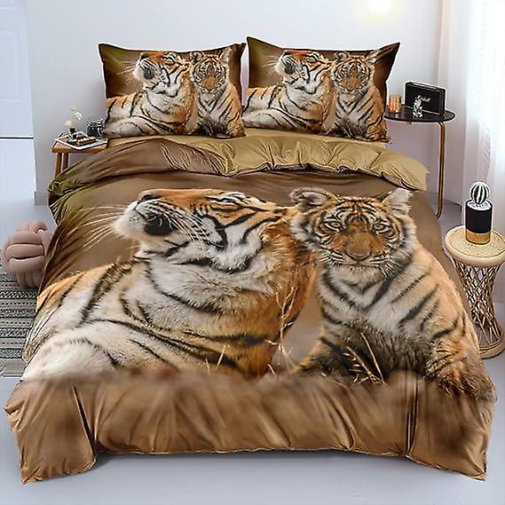 3d Tigers Pościel Zestaw poszewek na kołdrę dla dzieci Dorośli Poszewka na kołdrę Poszewki na poduszki