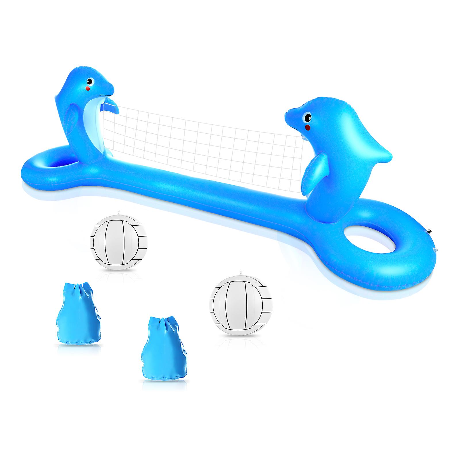 Inflatable Pool Volleyball Net Cute Dolphin Shaped Volleyball Court