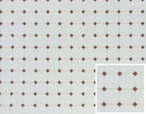 Dolls House Terracotta Diamond Tile Moulded Plastic Flooring Sheet 1:12 Scale