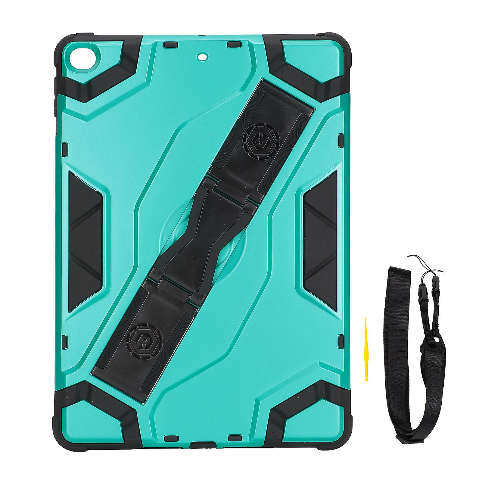 Ultrathin Shakeproof TPU Tablet Case with Shoulder Strap for 2018 2017 iOS 9.7in Turquoise