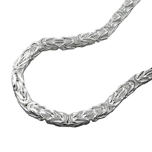 Bracelet 3x3mm King's Chain Square Shiny Silver 925 19cm