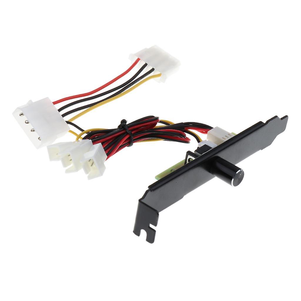 3 Channels 3pin PC Cooler Cooling Fan Speed Controller PCI Bracket 12V