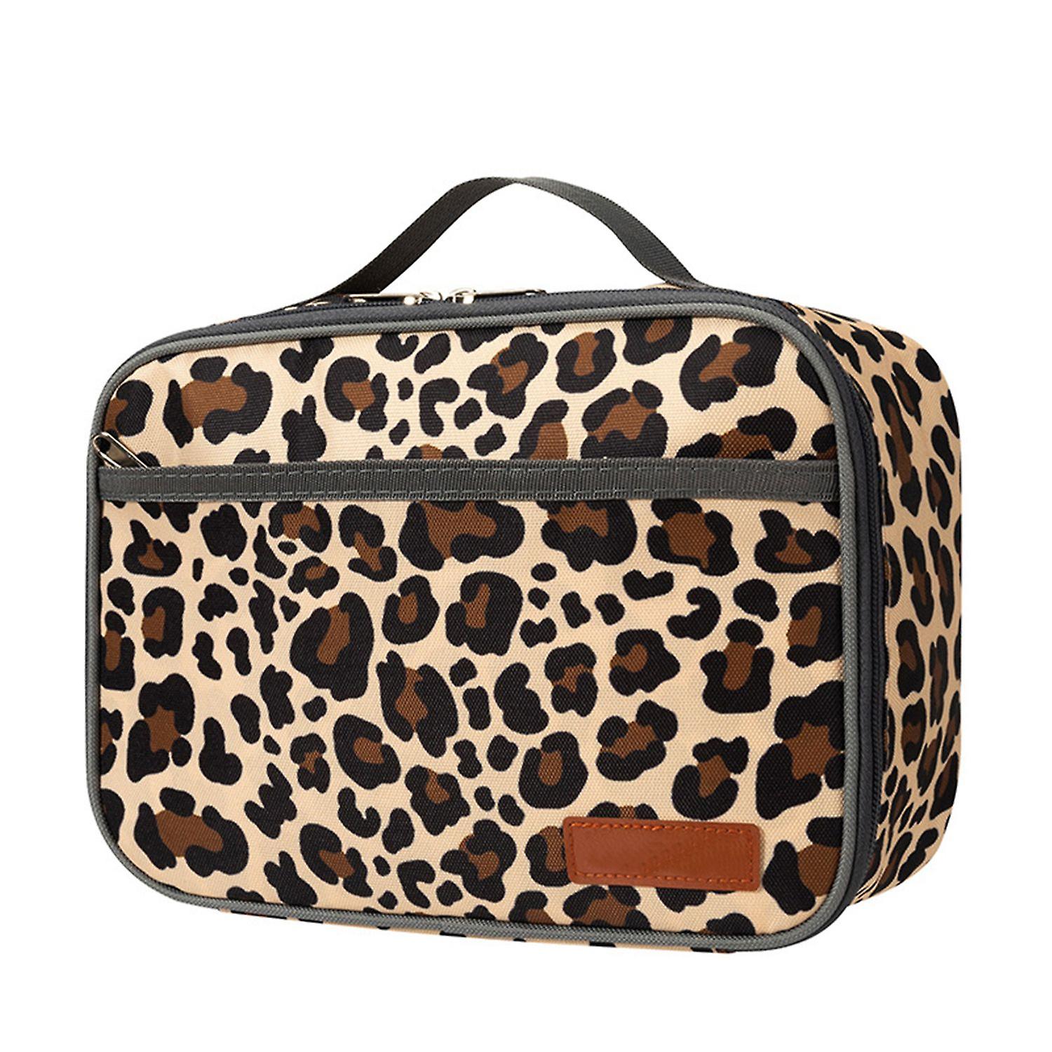 Lunch Bag Sturdy Handle Cloth Cat Print Cooler Bag for Children