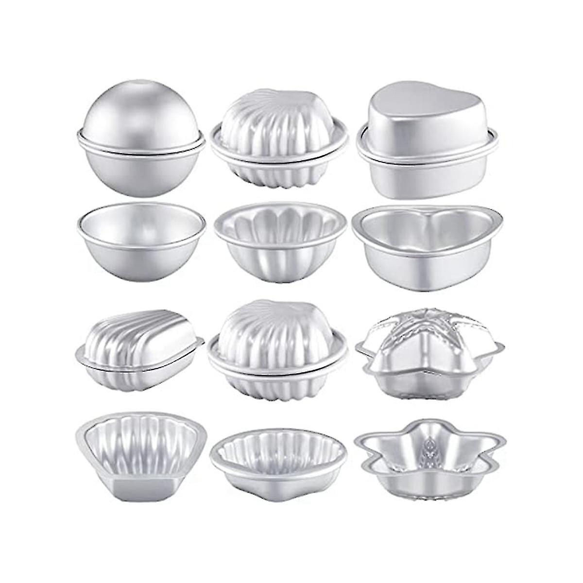 12 Pcs 6 Shapes Bath-bomb Making For Crafts Diy Bath-bomb Crafting Press Mould For Handmade Soaps C-hao