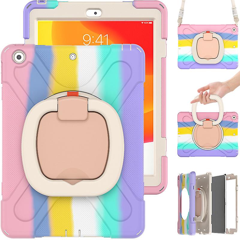 Wekity iPad 9.7 2017 / 2018 with Screen Protector, Swivel Stand/Pencil Holder/Shoulder Strap