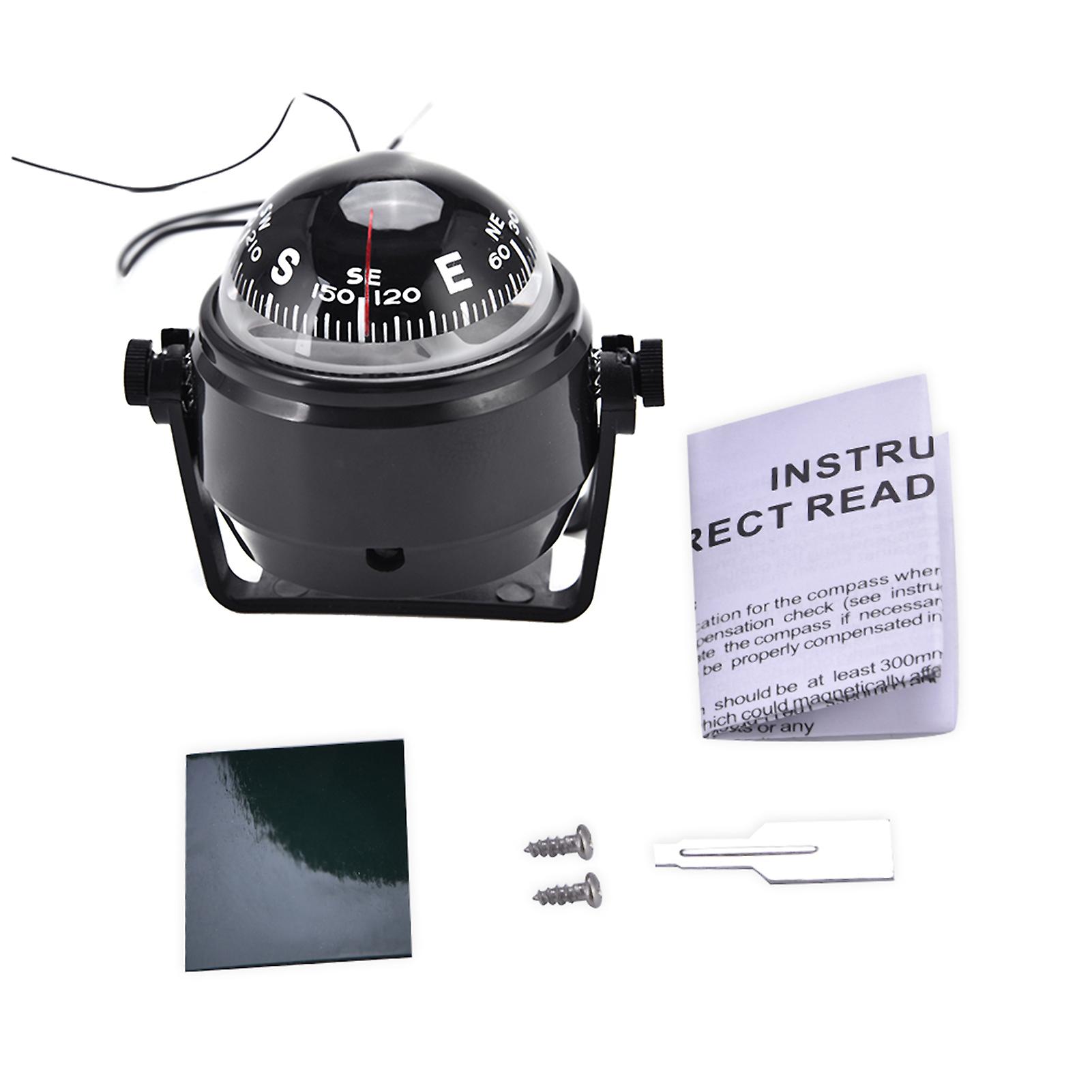 High Precision Digital Magnetic Compass Outdoor LED for Car Boat Marine Navigation Military Use Durable and Accurate
