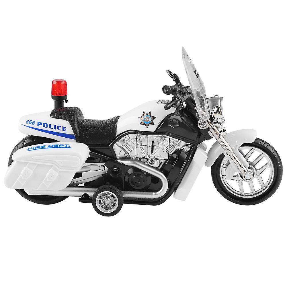 Niños Mini Pull Back Toy Alloy Simulation Motocicleta Modelo de coche de policía
