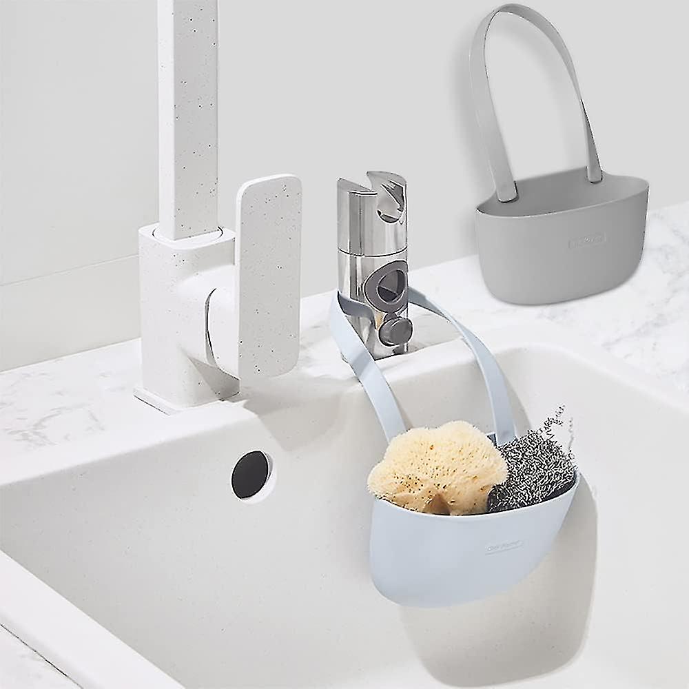 Hanging Dish Sponge Holder For Kitchen Sink - Silicone Drain Basket