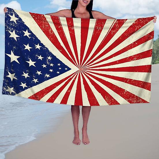 Spa Wrap Reusable Quick-drying American Flag Printing Daily Use Bathroom Towel Wrap Bath