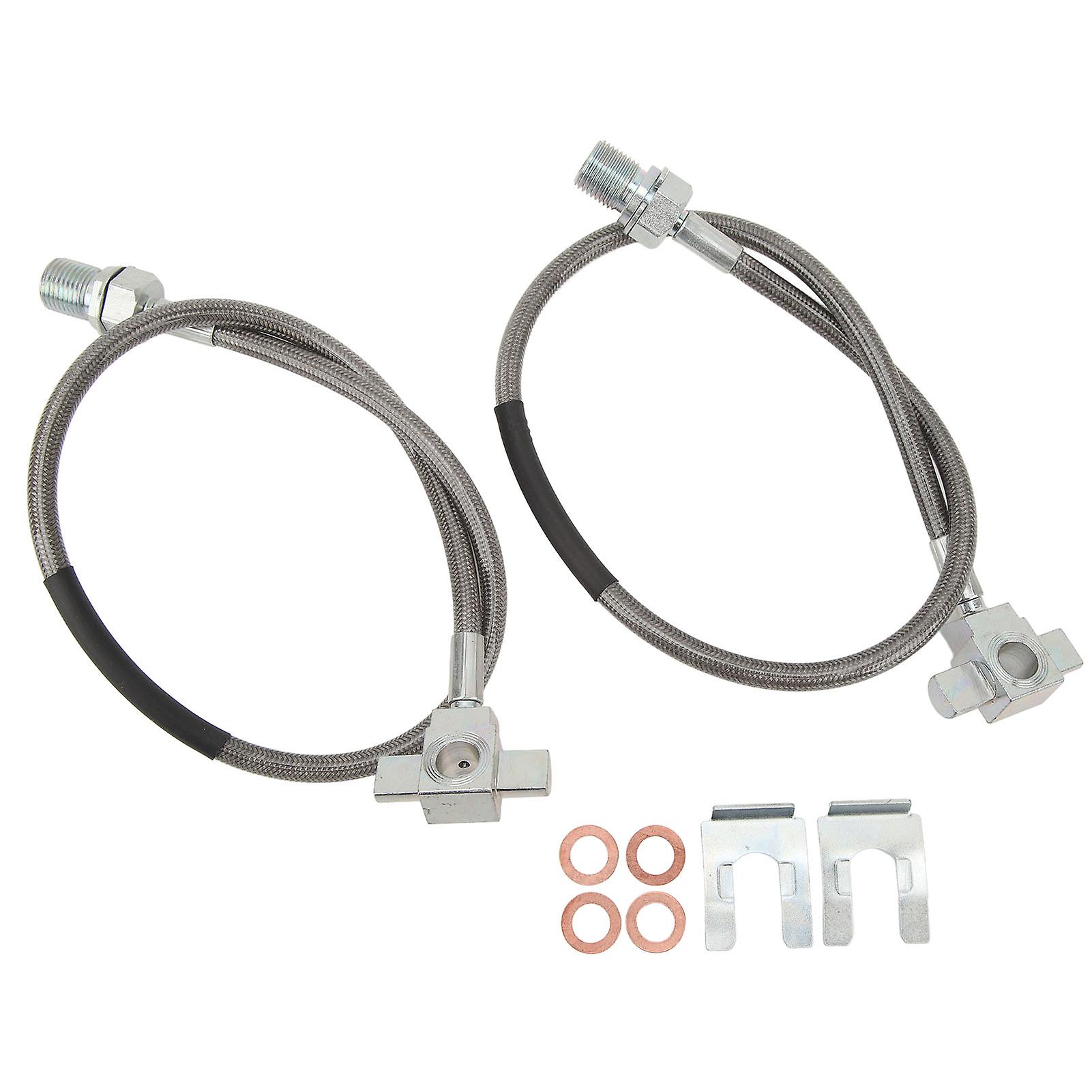 2Pcs Front Stainless Steel Brake Lines 89340S Replacement for Chevy C10 C20 C30 K10 K20 K30 K5 Trucks Durable Performance