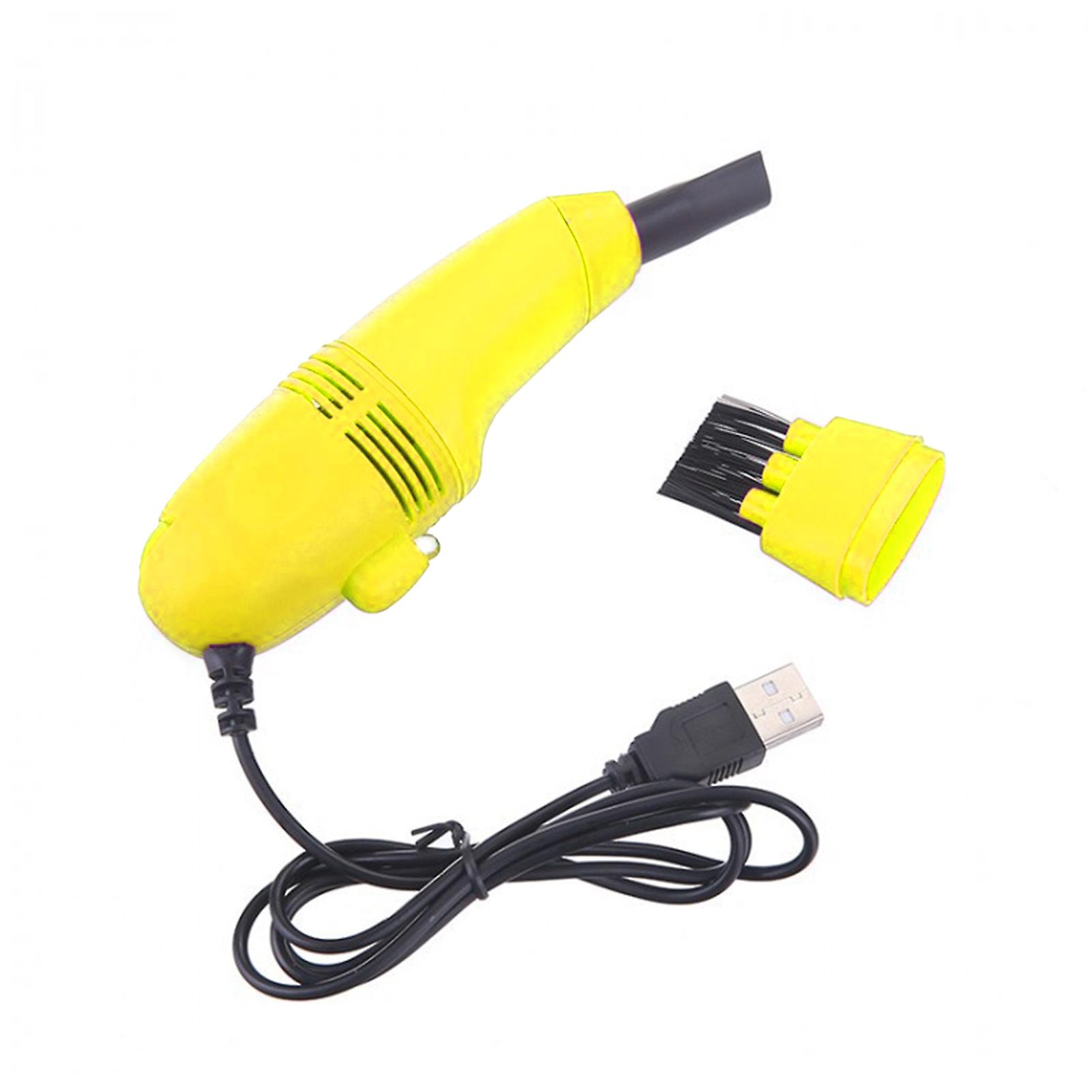 USB Mini Vacuum Cleaner Low Noise Large Capacity Portable Keyboard Cleaner Yellow