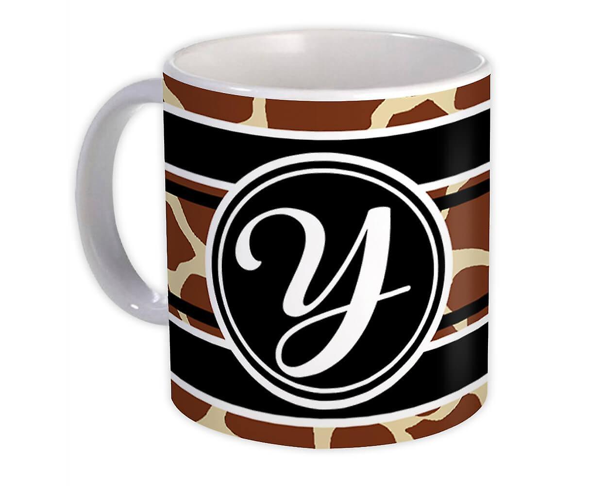 礼品杯：Monogram Letter Y Giraffe