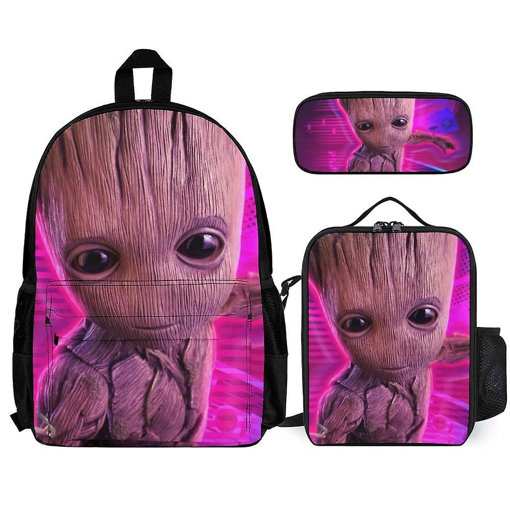 Som Groot 3Pcs batohy sady s obedovou taškou a peračníkom