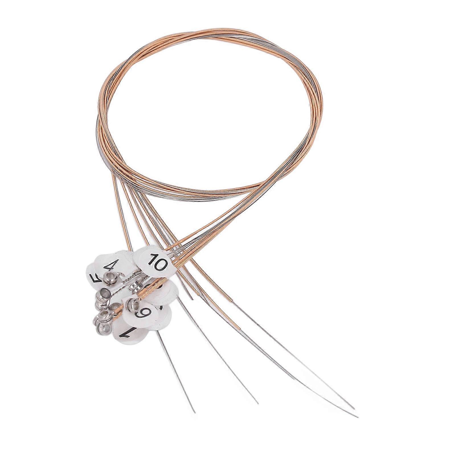 10PCS Lyra Harp Steel String Wear Resistance Adjustable Tone Harp String Set for Replacement 