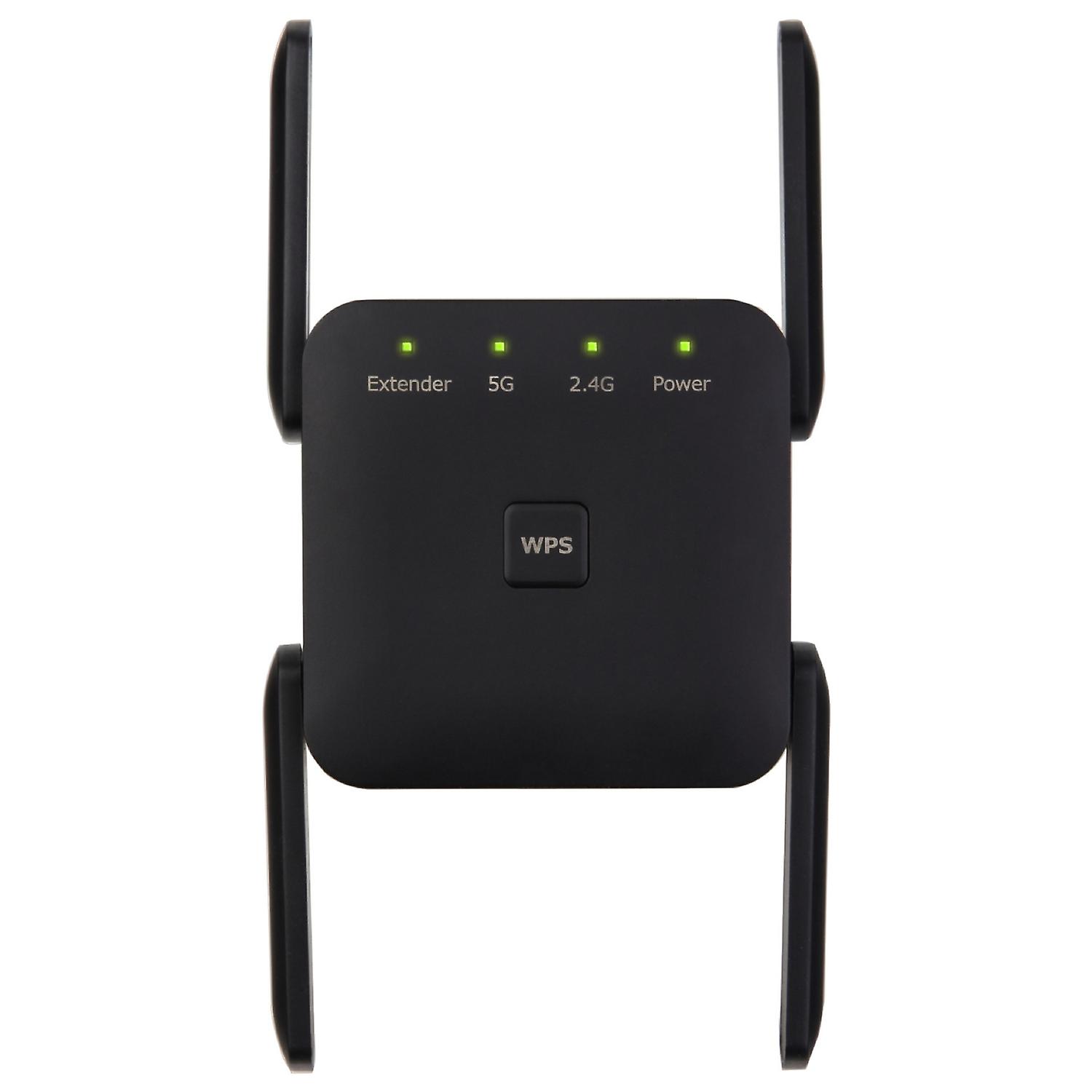 1200Mbps 2.4G / 5G WiFi Extender Black EU Plug