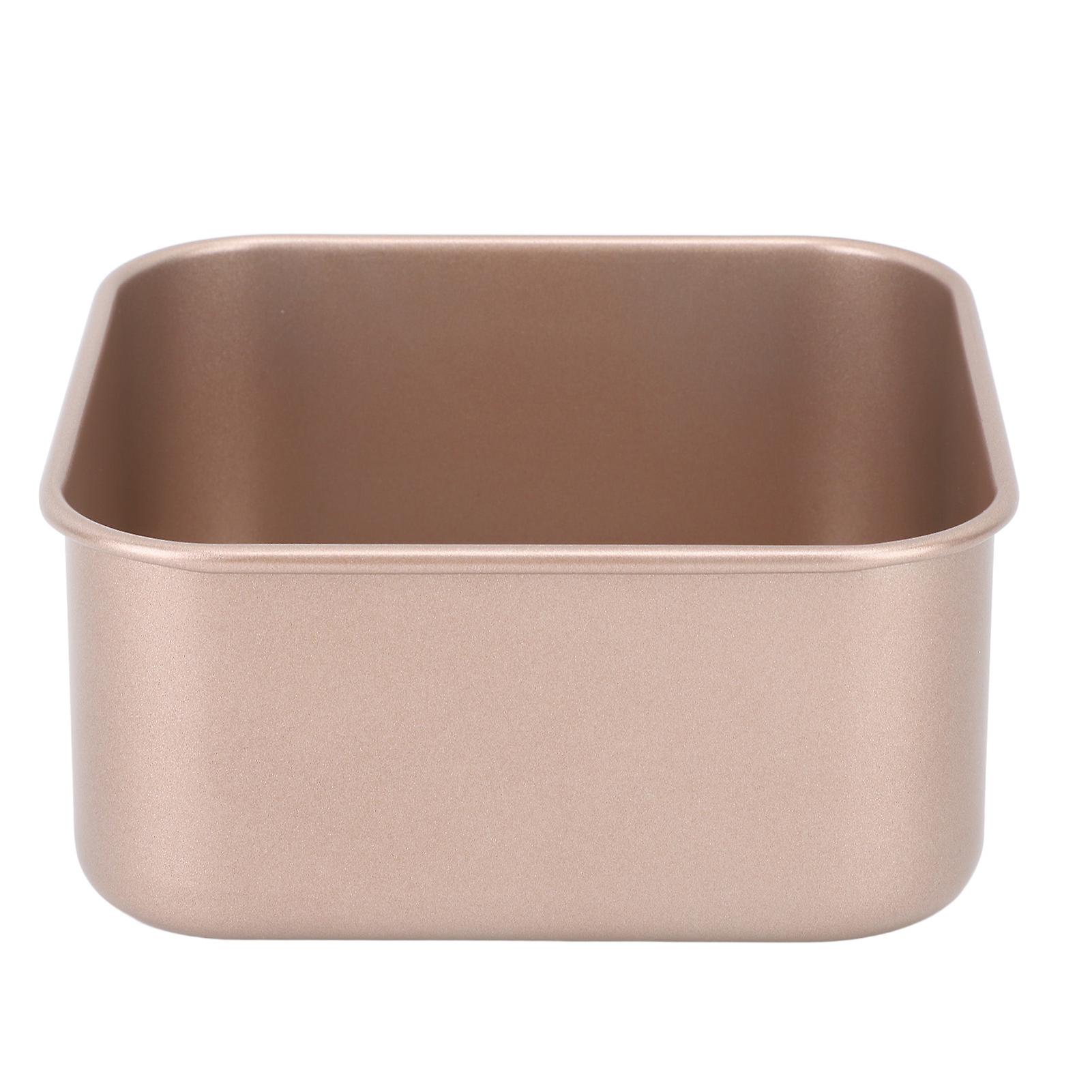 2024 Baking Pan Deep Square Stick Proof Stackable Thickened Carbon Steel Baking Sheet for Cake Bread Barbecue Gold S