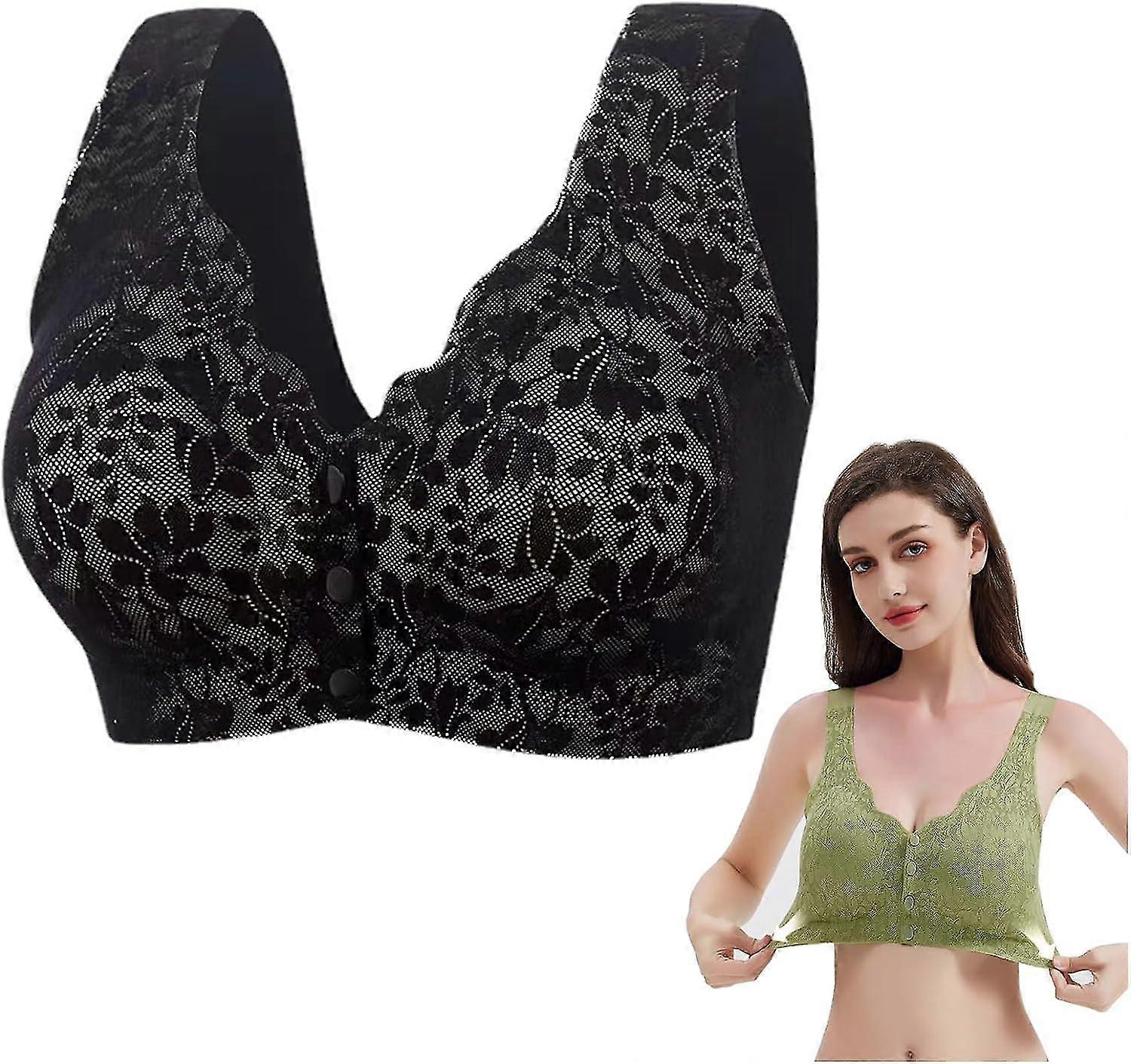 Etunappiliivit naisille langattomat kaarituelliset rintaliivit sulkevat rintaliivit, 100% uusi