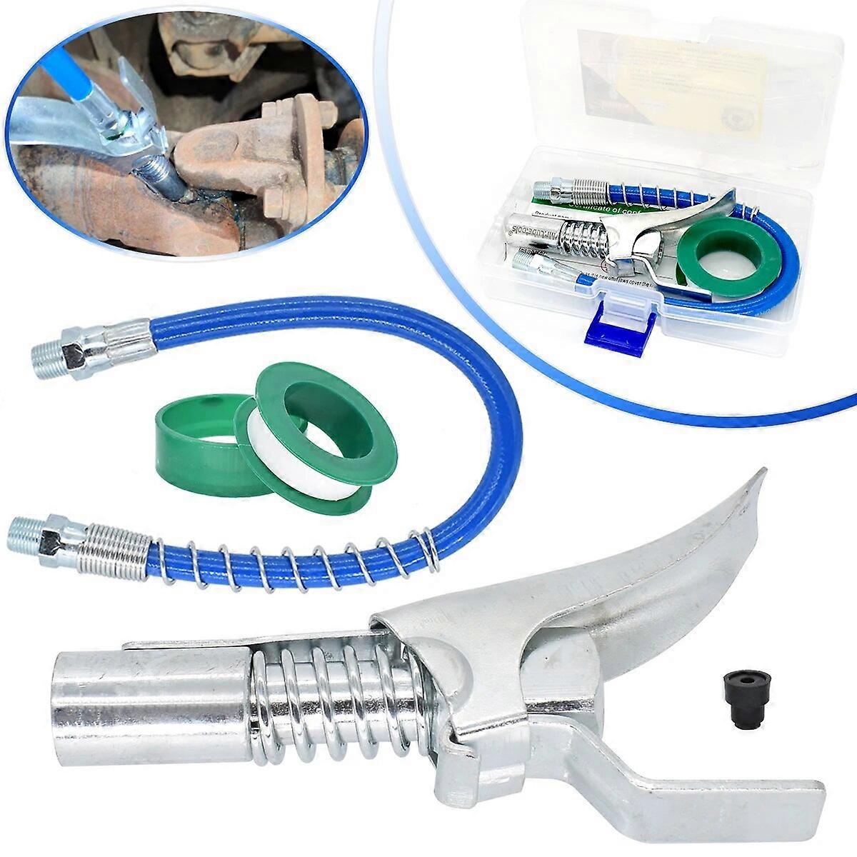 Hose Kit High Pressure 10000PSI Quick Release Grease Gun Coupler Coupling Fitting 1/8" NPT Connector Heavy Duty Tool Accessories FN9U9981