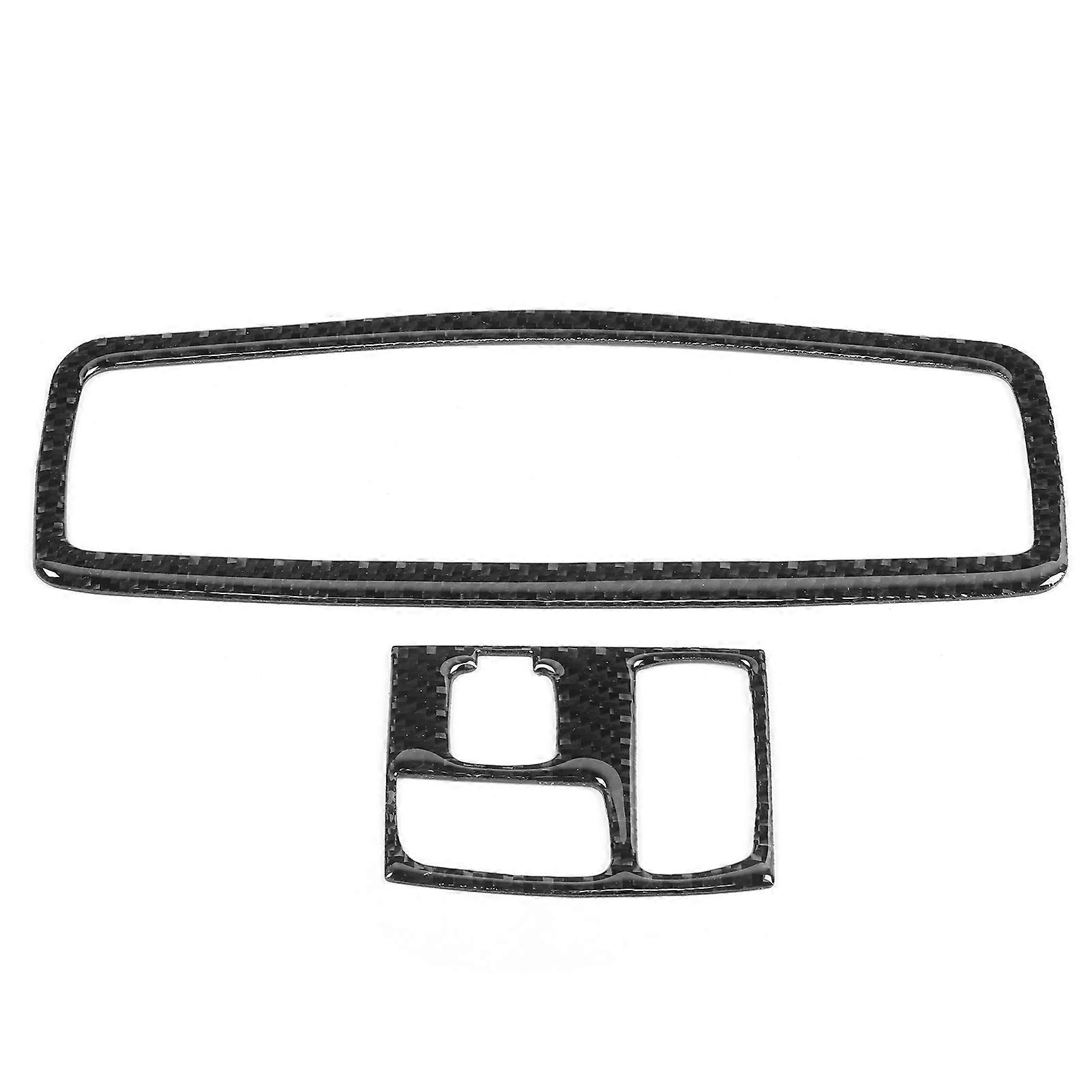 2pcs Toit Avant Lecture Lumière Cadre Garniture Couverture En Fibre De Carbone Fit pour Mitsubishi Lancer 2008 ?2016 avec Toit Ouvrant