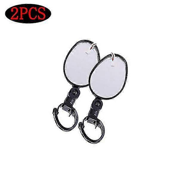 2pcs Round Oval Rearview Mirror For Bicycle Motorcycle Handlebar Mount 360 Rotation Adjustable Bike Motorcycle Riding Mirror