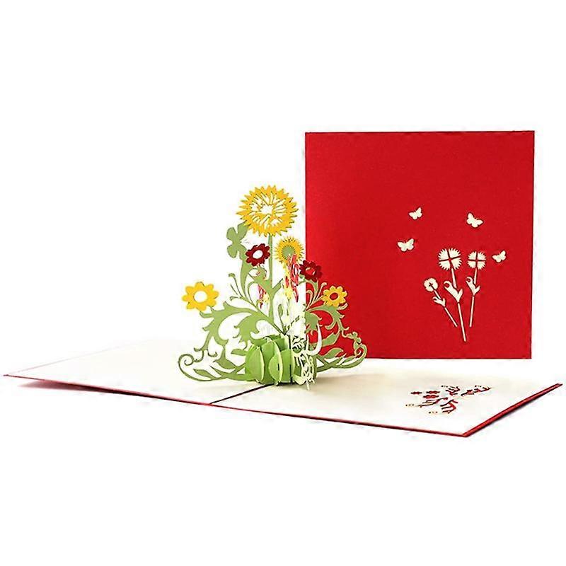 Barsinfi 3D Greeting Card Pop Up Card with Sunflower Handmade Greeting Card with Envelope