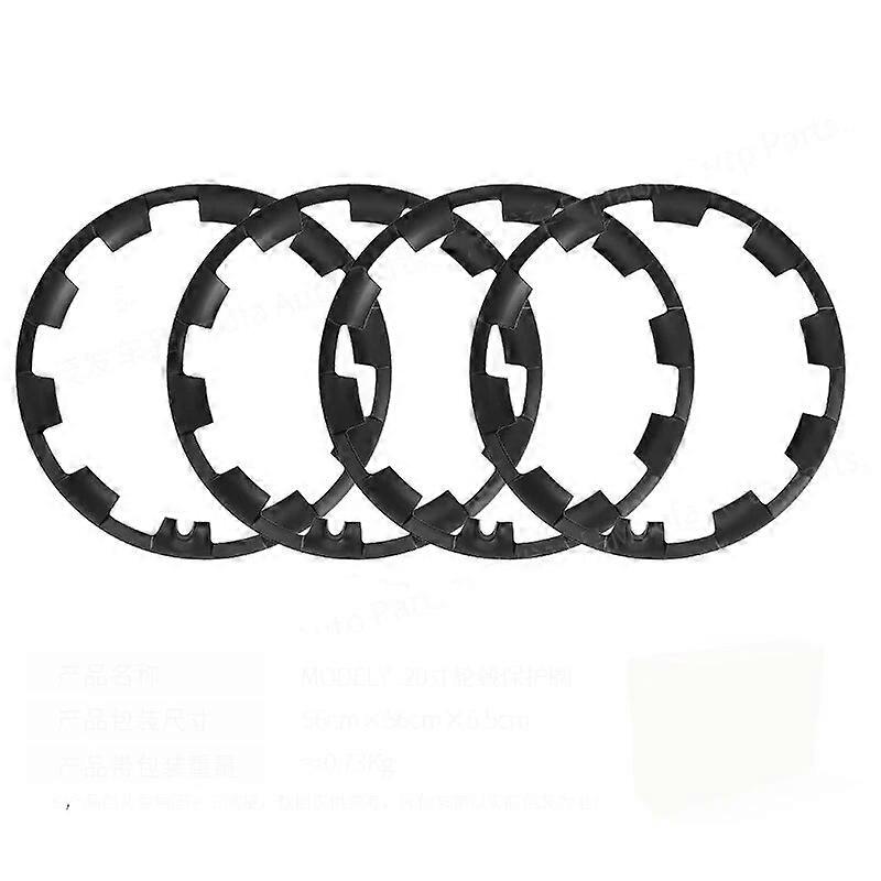 20 بوصة لسيارة تسلا موديل Y 2017-2023 4 قطع جنوط عجلات السيارة حافة حامي حلقة الإطارات الحرس قطاع عجلة محور يغطي الملحقات