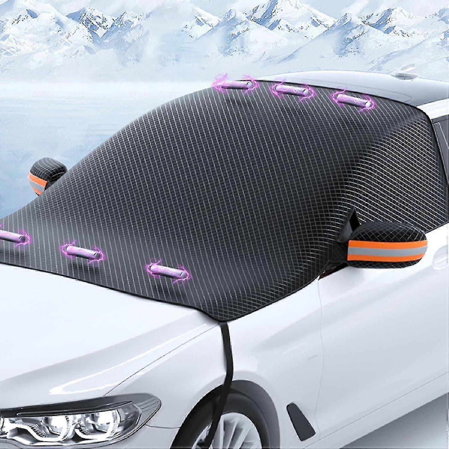 כיסוי שמשה מגנטית לקרח ושלג, הגנה מתקפלת מפני השמש עמיד למים כיסוי שמשה לרכב עמיד למים כיסוי רכב עמיד בפני מזג האוויר