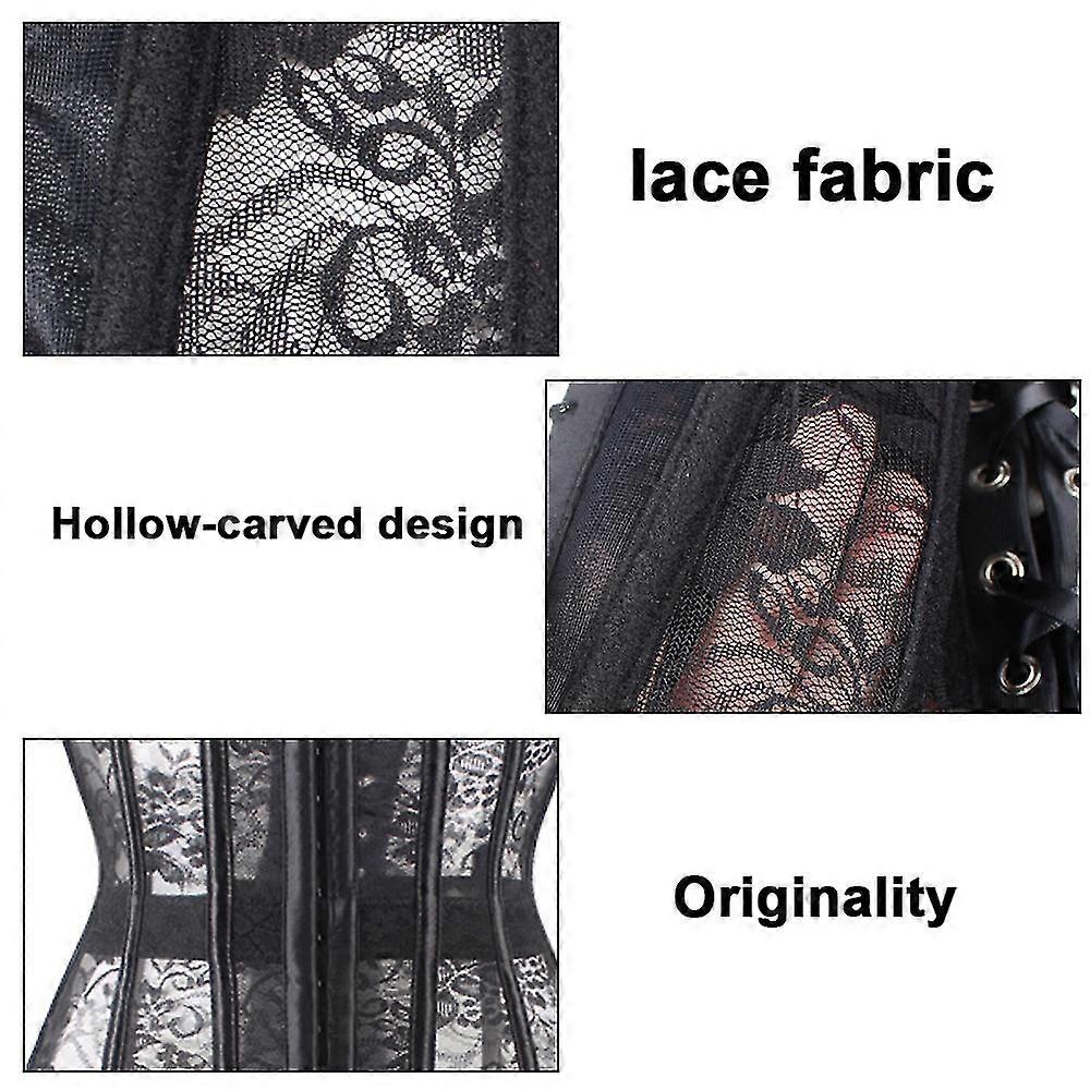 Sheer Fuchsia Lace Under Bust Corset with Garter Loops