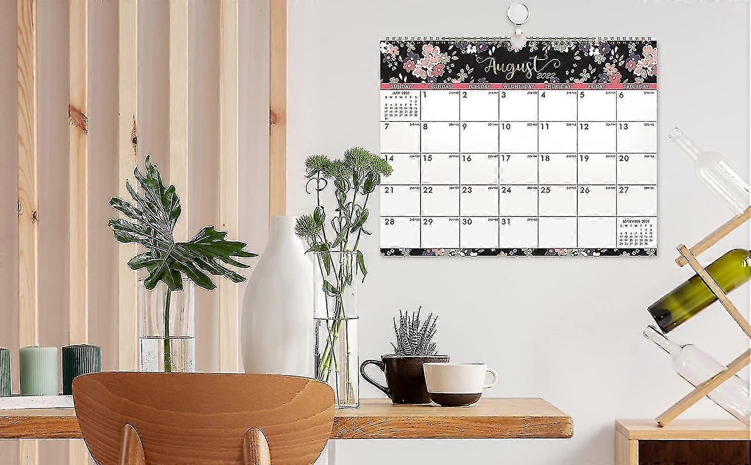 2021-2022 Calendar - 18 Monthly Wall Calendar With Spiral Twin-wire Binding