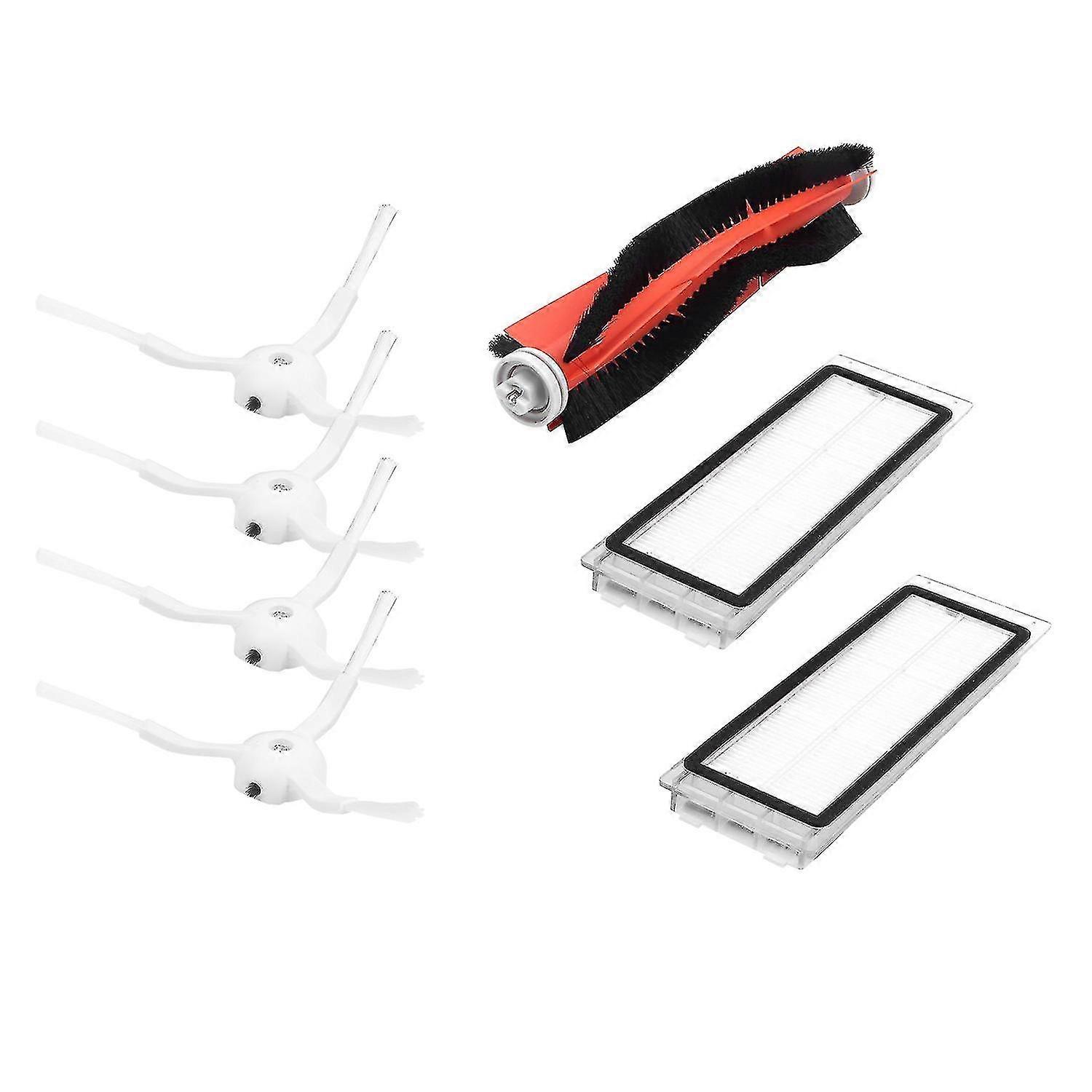 2x Hepa Filter+4x Side+1x Brush Suitable For Xiaomi Mi Robot Vacuum